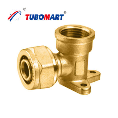 Fittings a compressione Pex in ottone cromato per impianti idraulici