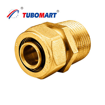 Fittings a compressione in Pex da 12 mm, in ottone cromato