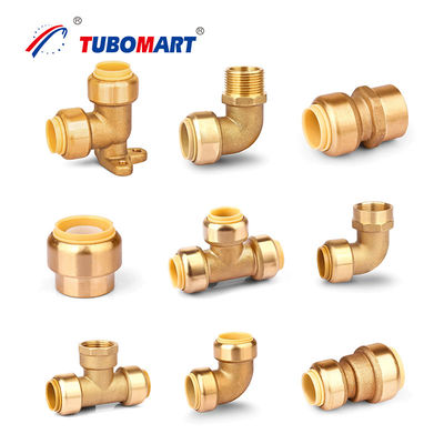 Fabbricazione in ottone di impianti idraulici Fittings gomito libero da piombo Quick Connect Pex Push Fit Fittings