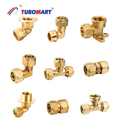 Fittings di compressione Pex maschile resistenti alla corrosione con finitura cromata
