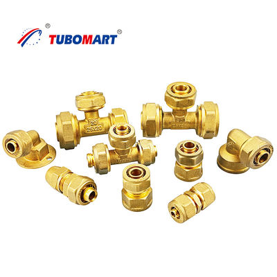 Fittings di compressione in ottone Pex Crimp smontabili per tubi d'acqua a più strati Pex