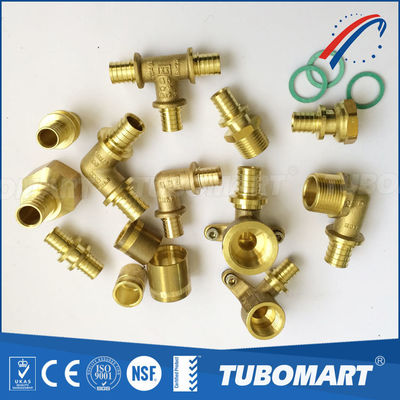 Plombiera di ottone Pex Sliding Fitting 1/2 pollice 3/4 pollice 1 pollice Pex Pipe Tee