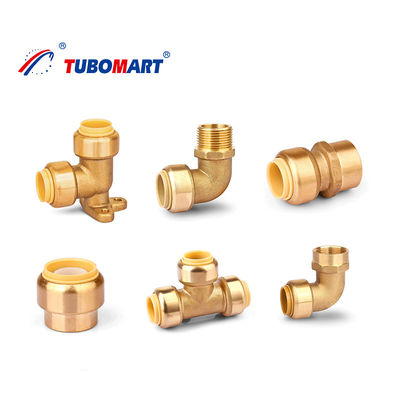 CW617N Fittings di spinta Pex senza piombo Push To Connect Brass Pex Pipe Union