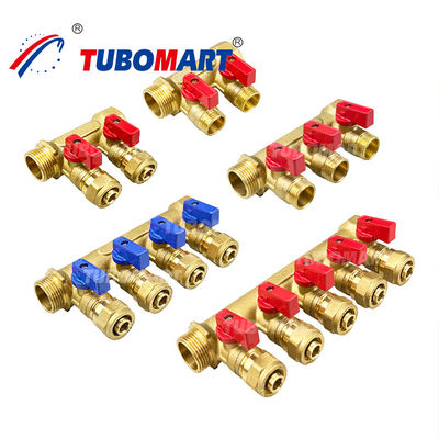 3 - 12 sbocchi Manifold in ottone Pex 1/2 pollice 150 Psi Sistema di Manifold di tubi Pex