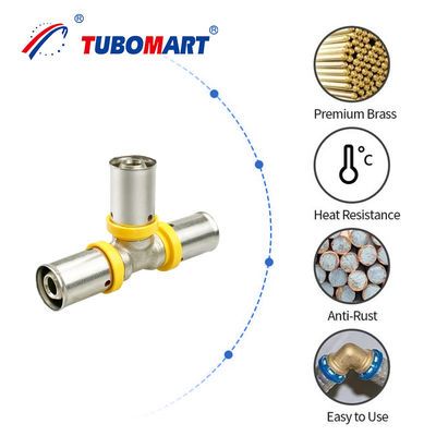 Fittings di stampa in ottone per abitazioni 1/2 pollice 3/4 pollice 1 pollice per tubi PEX