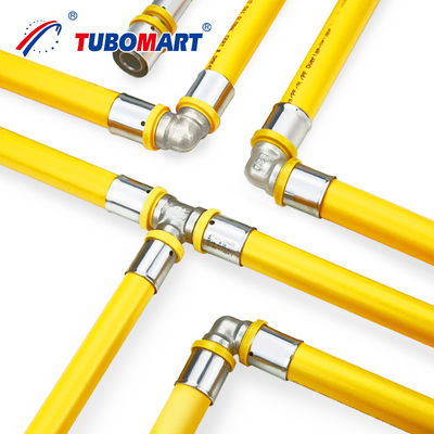 Fittings di stampa Pex a prova di perdite da 1/2 pollice Fittings di stampa di tubi di ottone per attrezzature igieniche