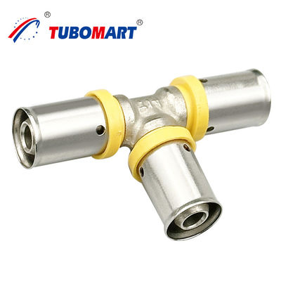 Fittings di stampa pex cromati resistenti alla corrosione in ottone