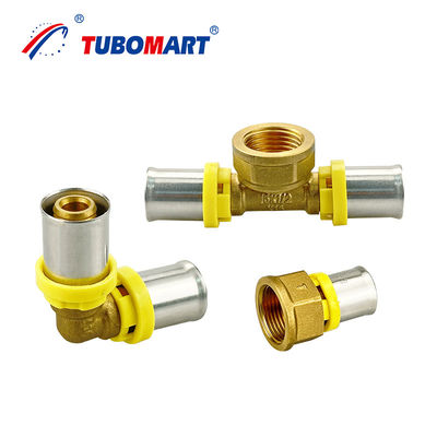16 mm - 32 mm Fittings di stampa in Alu Pex tipo TH con ottone naturale personalizzato