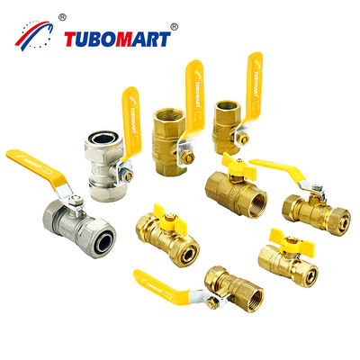 Valvola a sfera in ottone per tubo GAS 1/2 