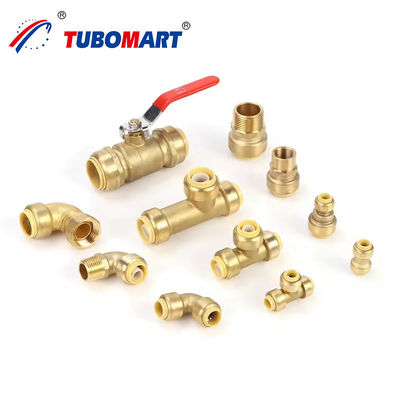 Fittings di pressione in rame senza piombo per sistemi idrici a gas certificati ISO 1/2 o 3/4