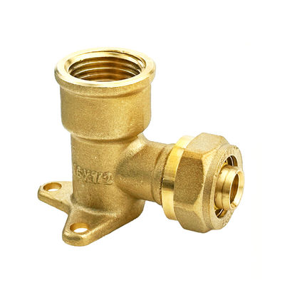 ISO14001 Precision CNC Brass Pipe Fitting Pex Compression Fitting per sistemi di acqua potabile