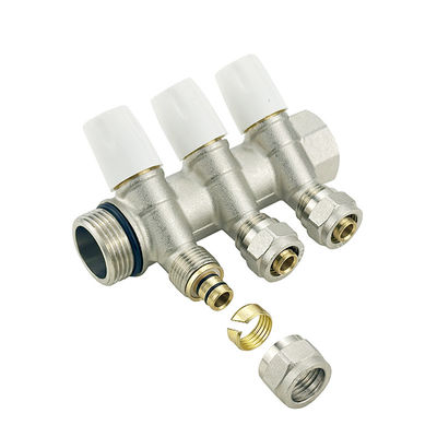 Sistema di riscaldamento a pavimento in ottone Pex Manifold ad acqua con filo di connessione standard
