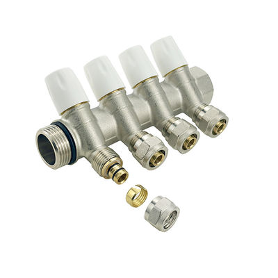 ISO90001 Fabbricante Valvola idrica in ottone forgiato Calore a pavimento Manifold Manifold ottone