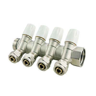 Sistema di riscaldamento idronico da 2 a 6 vie Manifold in ottone Pex per un'installazione facile