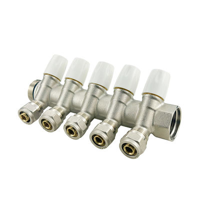 Calore a pavimento ottone Pex Manifold resistente all'acqua flessibile resistente al fuoco facile installazione