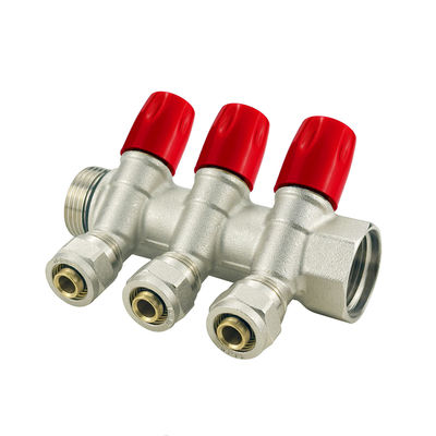 Dimensioni personalizzate Manifold in ottone Pex per media a temperatura normale 2-6way