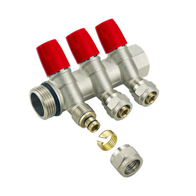 Materiale della valvola ottone ottone Pex Manifold con 2-6 vie e dimensioni personalizzate