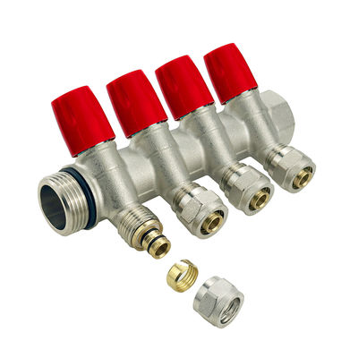 Valvola in ottone di lunga durata Manifold in ottone Pex in colore personalizzato per idraulici