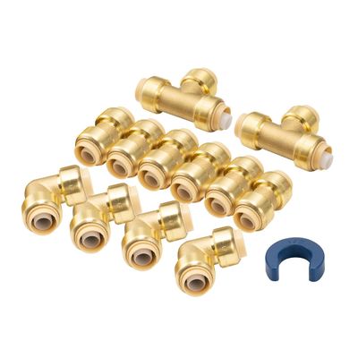 OEM Push in Fitting Acciaio di ottone Accoppiamento Quick Connector Push in Fitting Pipa idraulica Push Fit Shark Bite