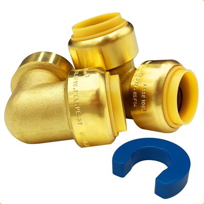 Tubo PEX senza piombo di alta qualità con tre punti di forza con filo NPT a 90 gradi
