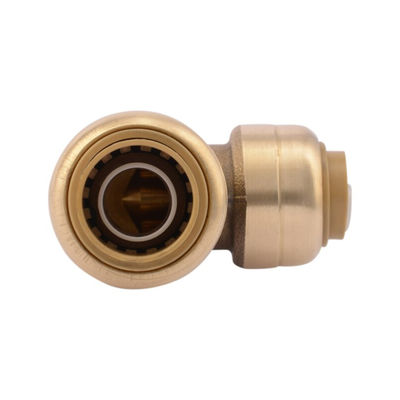 Tubomart SharkBite 1/2 in Push-to-Connect x 3/8 in Push-to-Connect 90Degree Reducing Elbow Brass Fittings