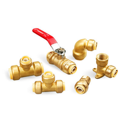 Materiali idraulici di coppia completa Materiali idraulici di ottone Morso di squalo Push in fit Fittings Nomi Nipple Brass Pipe Fittings