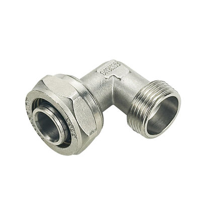OEM PEX AL PEX Fittings per tubi a gas a più strati Giallo uguale ottone compressione gomito tutte le dimensioni modello di testa di connessione di saldatura