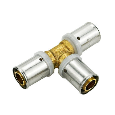Fabbricazione di idraulici Maschio Tee Press in ottone Fittings Multilayer Pex Pert Pipe Press Fitting Watermark