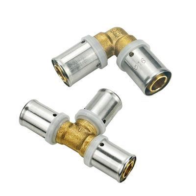 Esempio gratuito di ottone Crimp Pex Fitting 3/4 pollici PEX Pipe Connector gomito Tee Unione adattatore PEX Pipe Fittings per gas