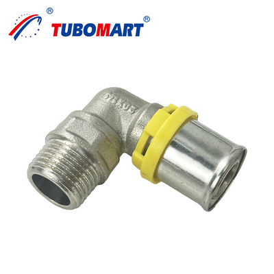 ISO9001 Fittings in ottone personalizzati Fittings in ottone a gas uguale gomito Fittings in Pex PEX AL PEX Pipe Fittings in ottone