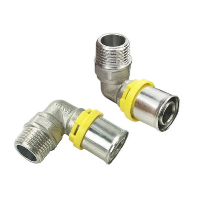 Fittings di stampa resistenti alla corrosione per PEX AL PEX tubi PEX compatibili e personalizzabili colore di ottone naturale per gas