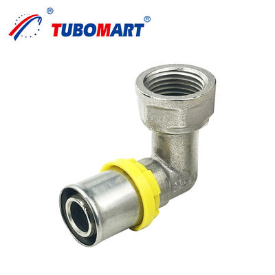 Fittings per tubi di gas OEM Seduti di ottone gomito Fittings per tubi di gas naturale Pex Fittings per tubi di stampa riscaldamento a pavimento