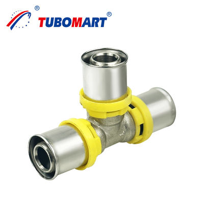 Tubo compatibile Pex Al Pex Tipo TH Pressa di ottone adattabile per il gas idrico Coper CW614N CE certificato e di lunga durata