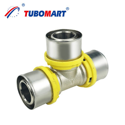 Fabbrica OEM Fittings in ottone per il sistema di gas approvato Pex Al Pex Pipe TH Profile Tee Fittings