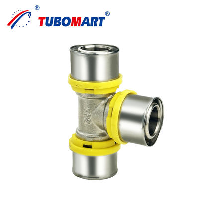 Fittings in ottone 1620mm Pex Al Pex Fittings per tubi TH Tipo Ss304 Fittings a manica compressa per idraulici Pex