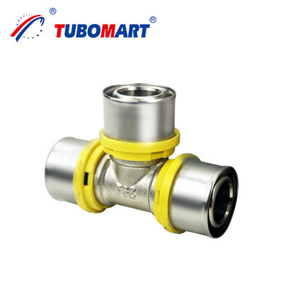 Fittings di stampa Pex Al Pex personalizzati in ottone HPb 58-3A o DZR ottone CW 602N per gas di compatibilità dei tubi Pex