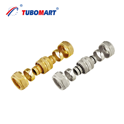 Dimensioni personalizzate Fittings di compressione in ottone forgiato tubo di gas per Pex Al Pex tubi femminile gomito di alta qualità unione dritta ineguale