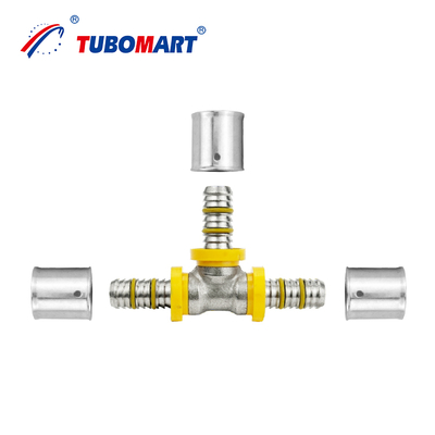 Supporto personalizzato Pex Al Pex ottone Tubo di stampa CW614N Tipo di connessione di stampa per applicazioni del sistema idrico GAS