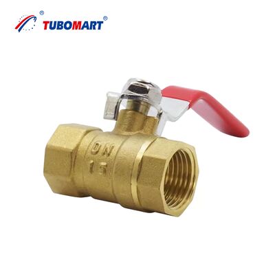 TUBOMART OEM Valvola a sfera manuale in ottone filo interno NPT 3/8''-4'' corpo placcato con nichel 3 anni di garanzia per l'approvvigionamento idrico / gas ISO