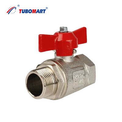 TUBOMART OEM Valvola a sfera manuale in ottone per PEX-AL-PEX 16-32mm 1/2'-1'' Acqua e gas