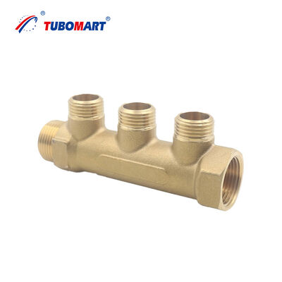 Manifold Pex flessibile con accessori in ottone che fornisce servizi nei sistemi di radiante riscaldamento e idraulici che garantiscono un funzionamento privo di perdite